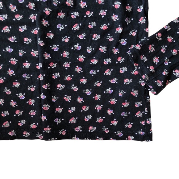 Floral Black Long Sleeve Top - Picture 3 of 6